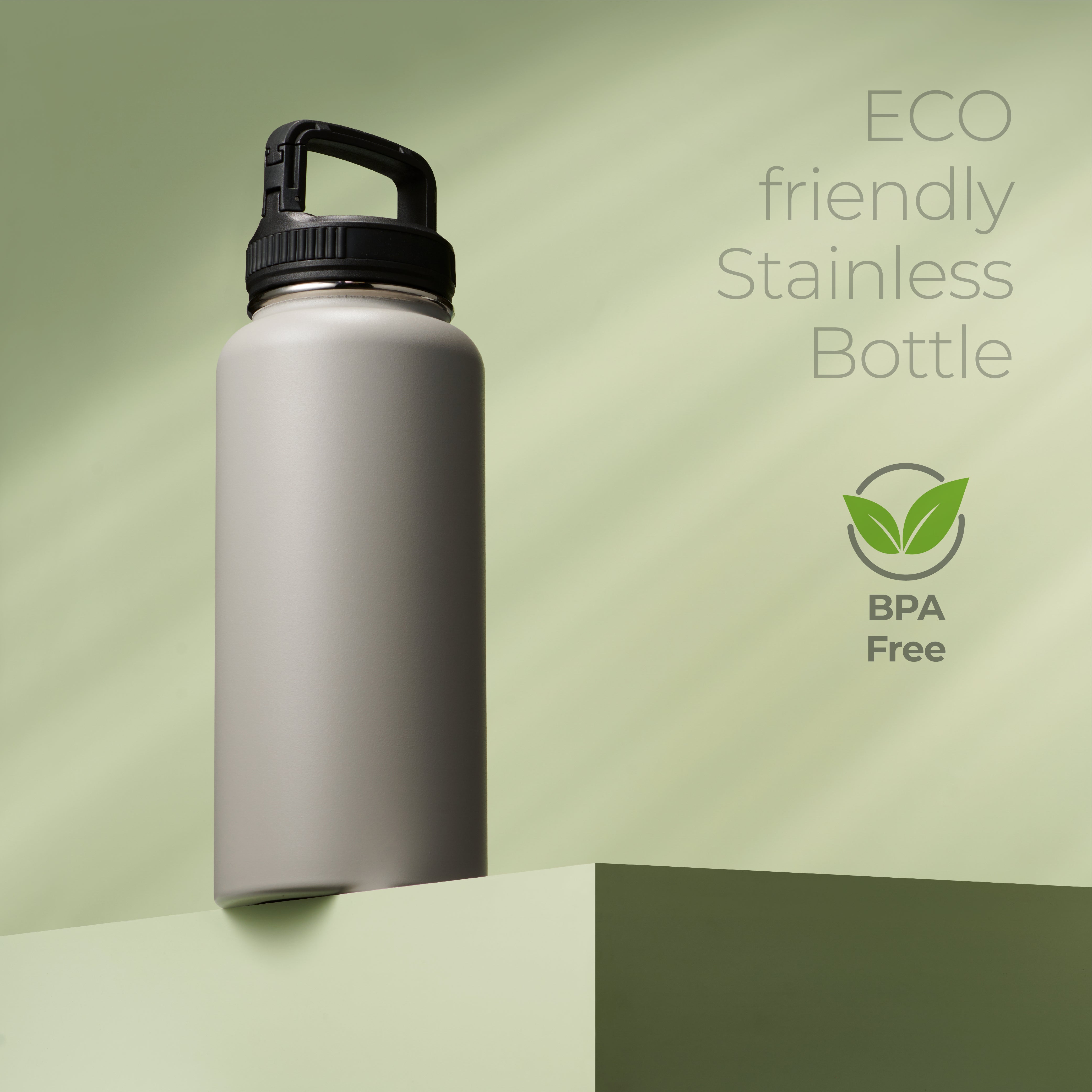 Insulated Water Bottle 32oz Gray