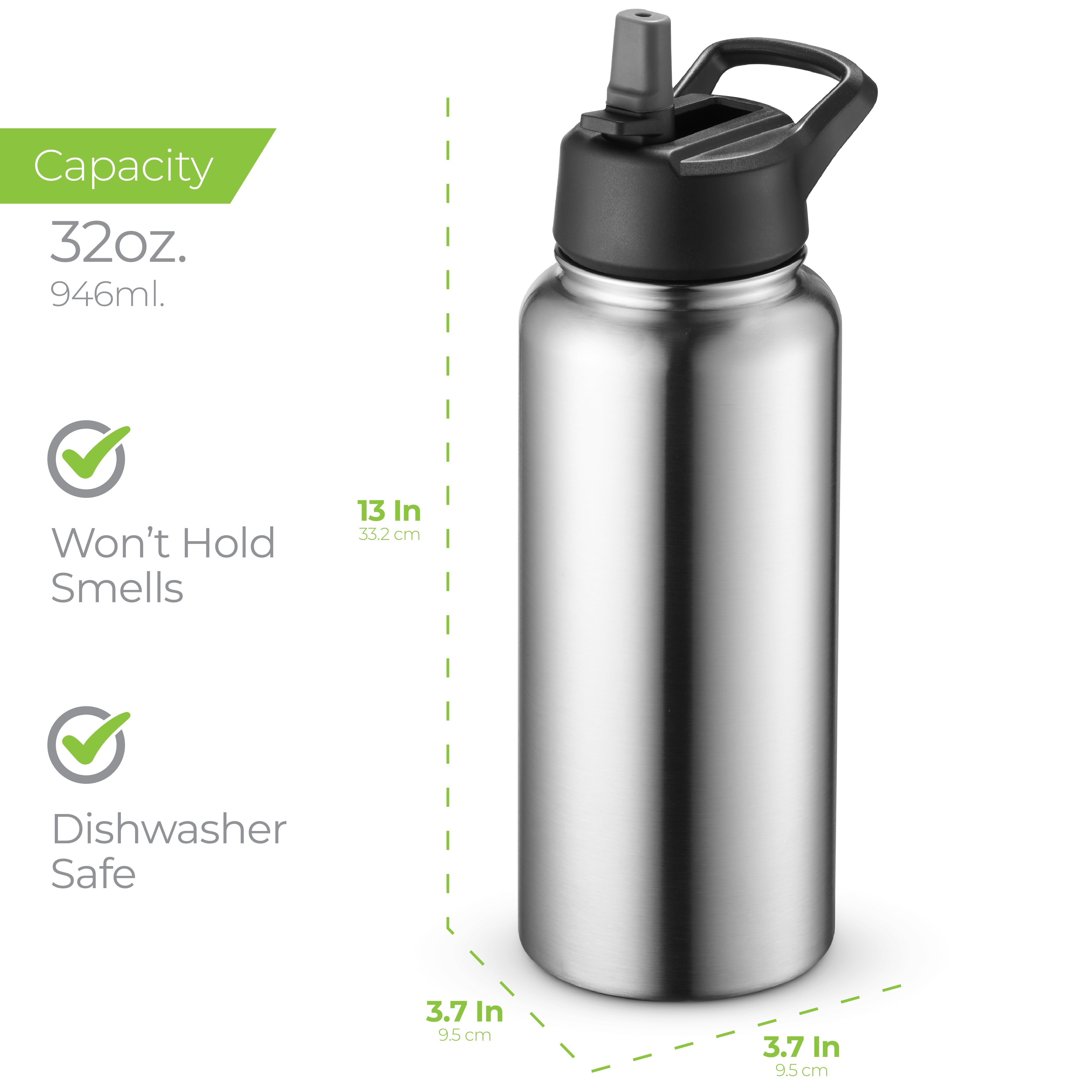 Insulated Water Bottle 32oz Stainless
