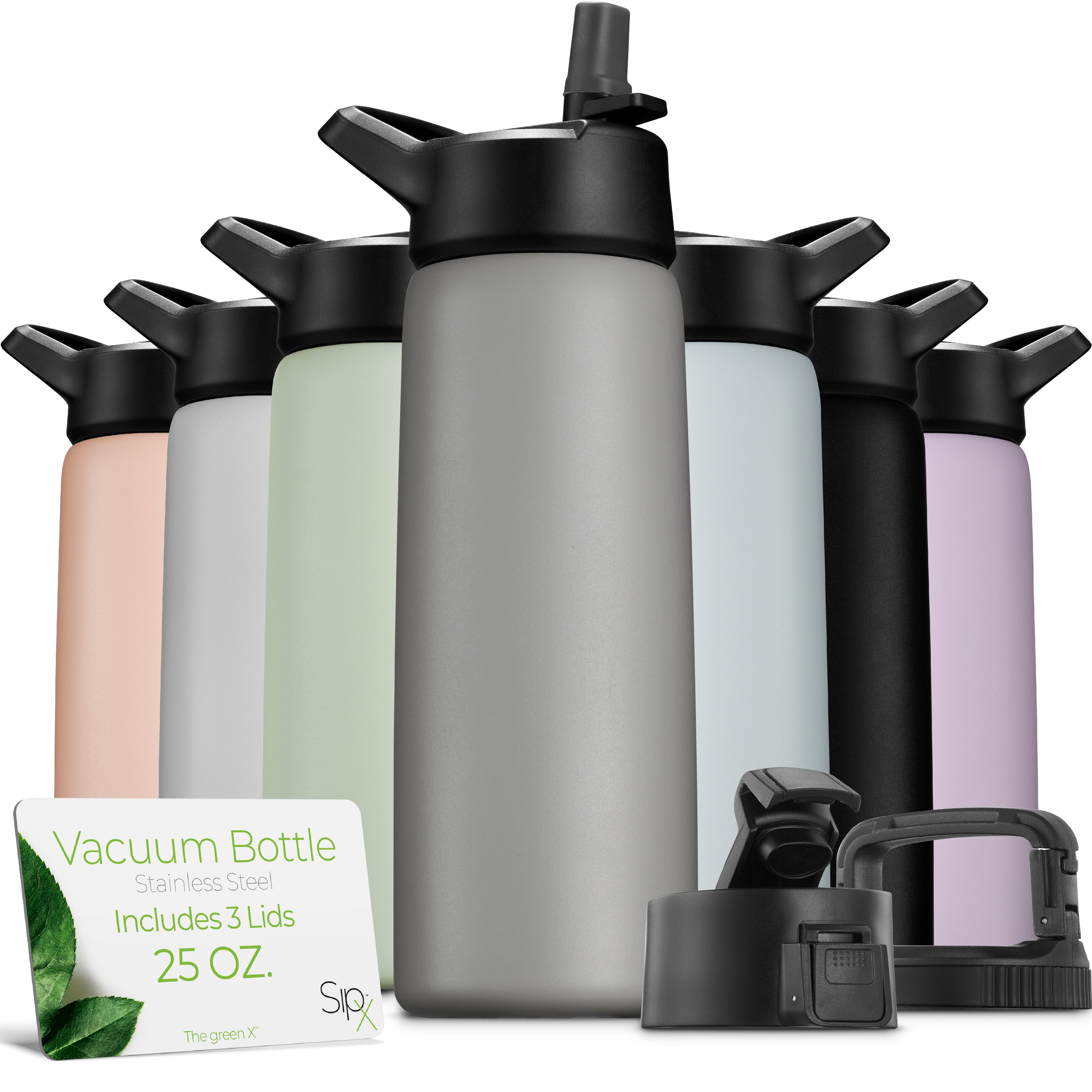 Insulated Water Bottle 25oz Gray