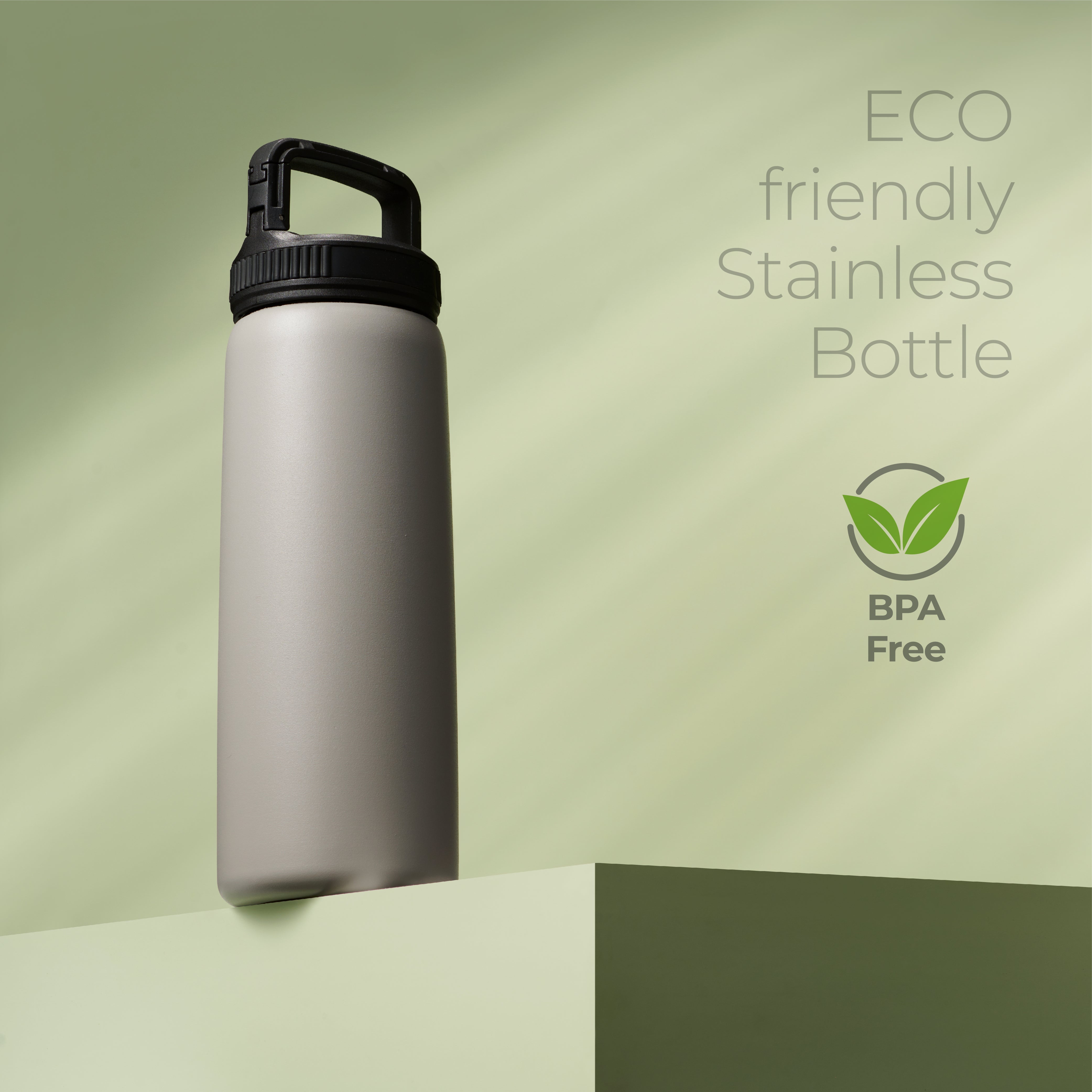 Insulated Water Bottle 25oz Gray