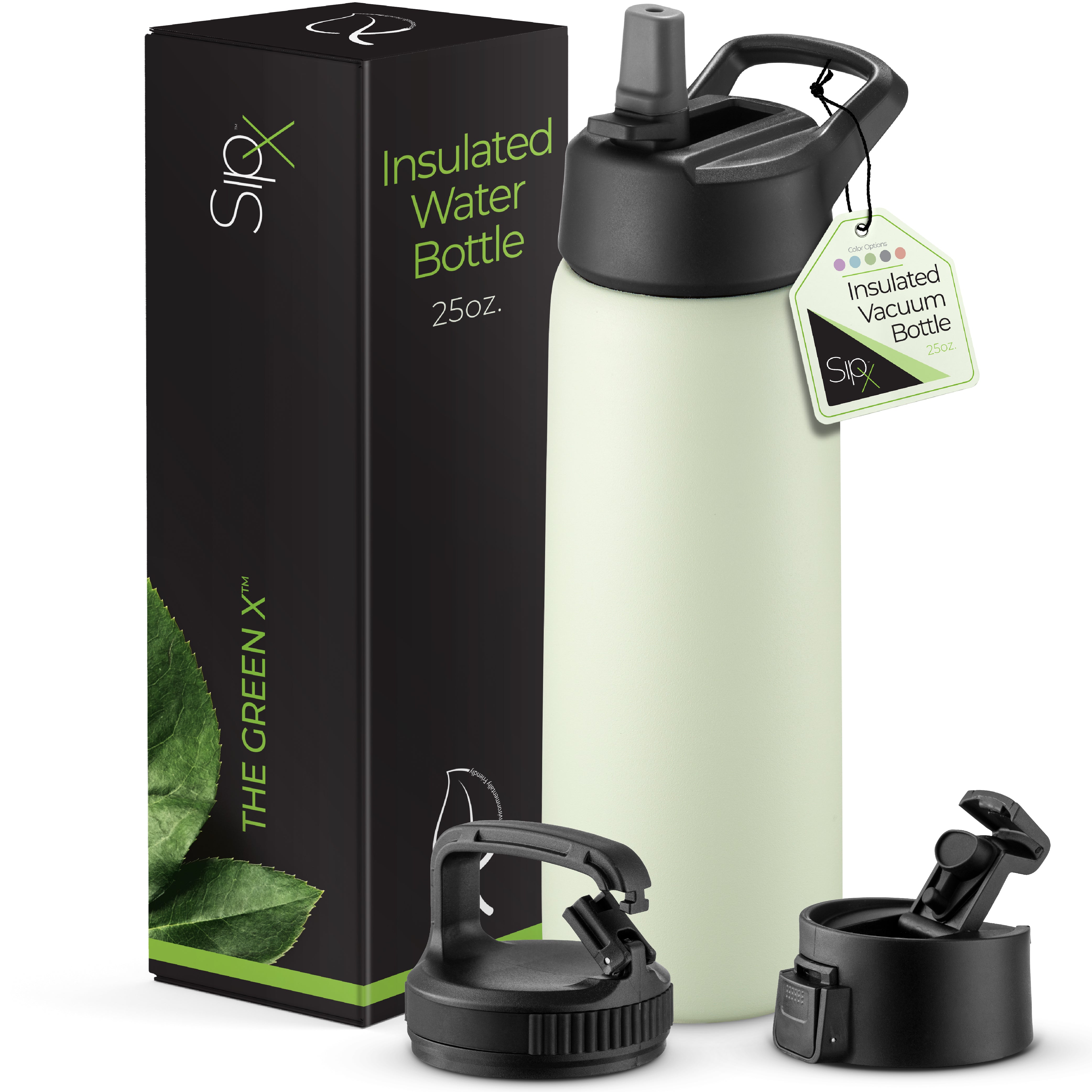 Insulated Water Bottle 25oz Green