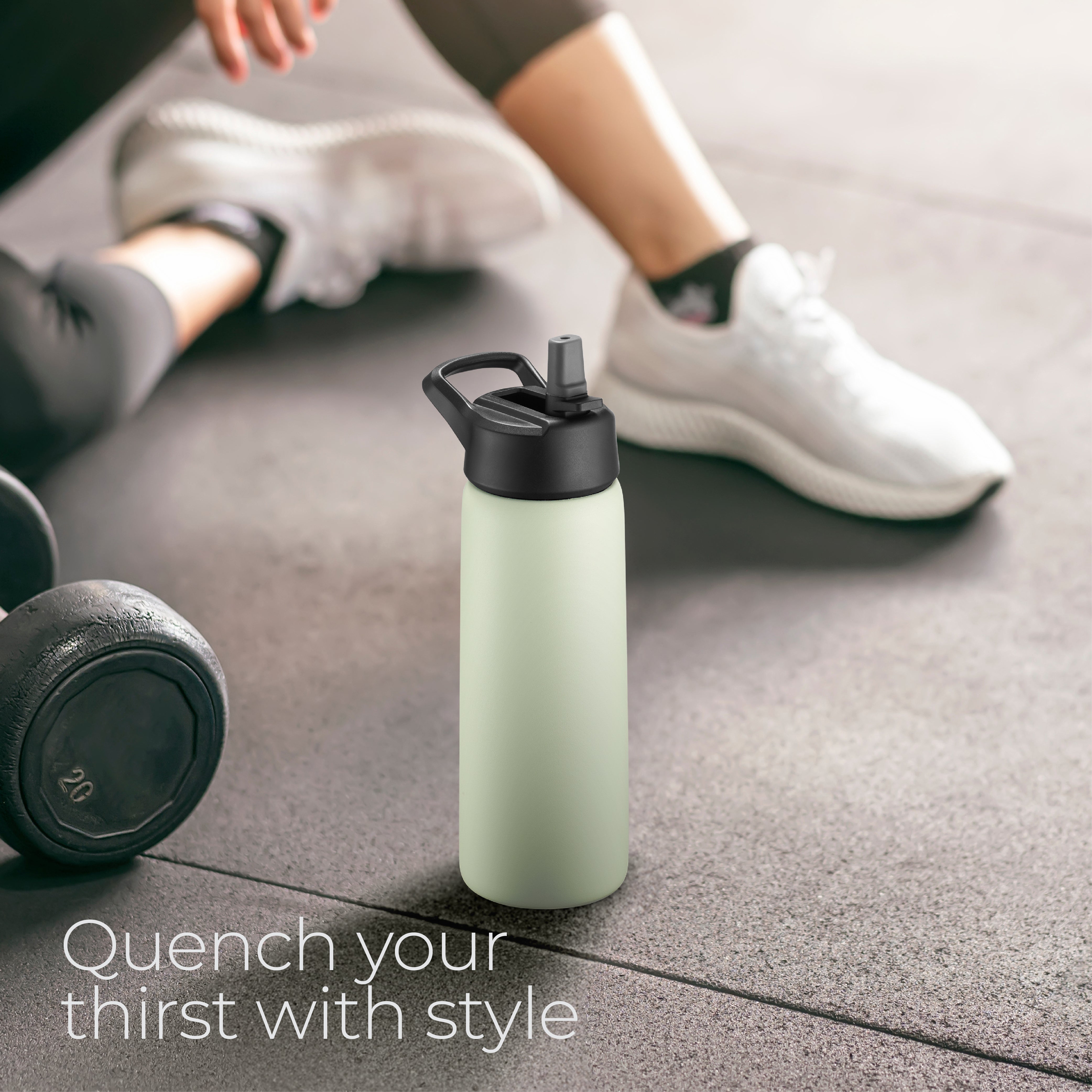 Insulated Water Bottle 25oz Green