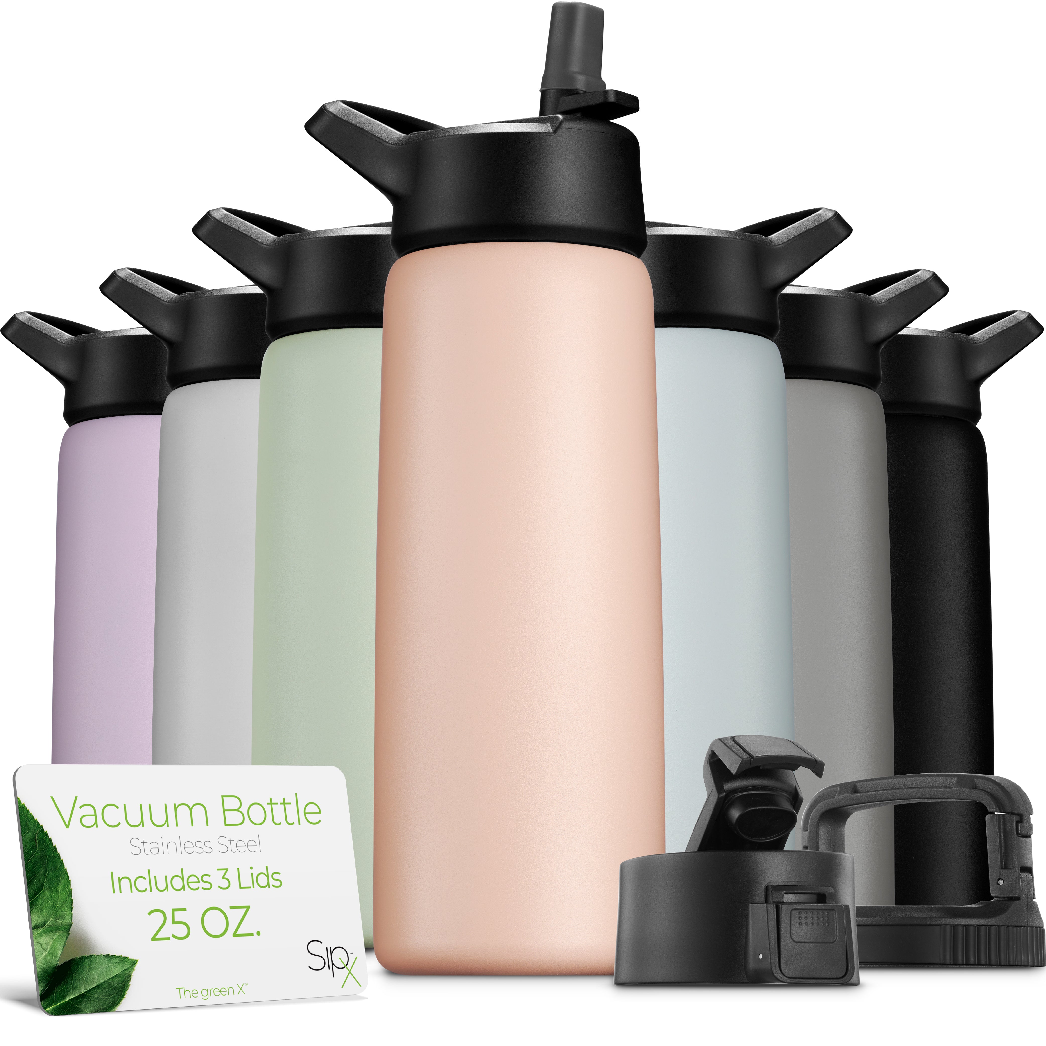 Insulated Water Bottle 25oz Peach