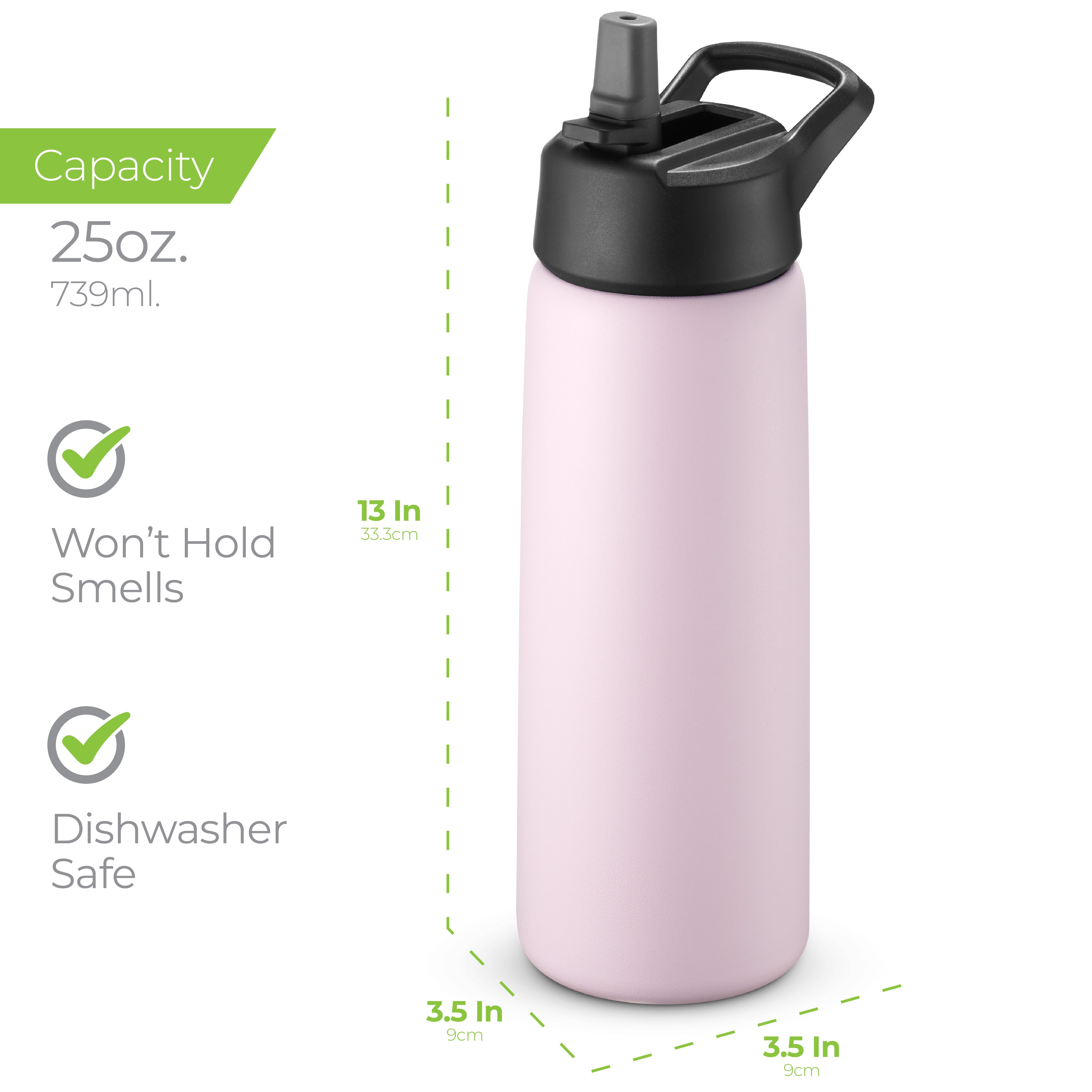 Insulated Water Bottle 25oz Pink