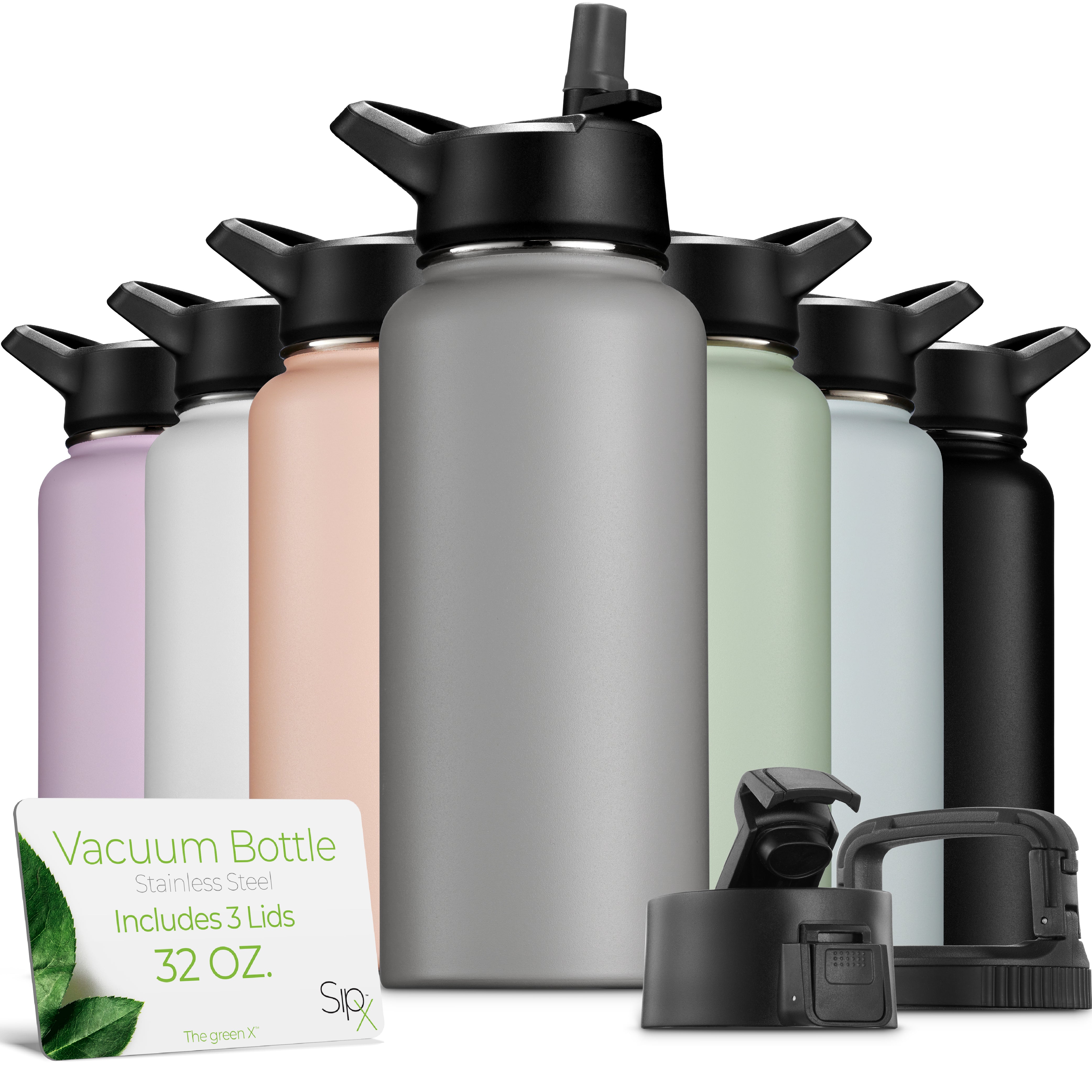 Insulated Water Bottle 32oz Gray