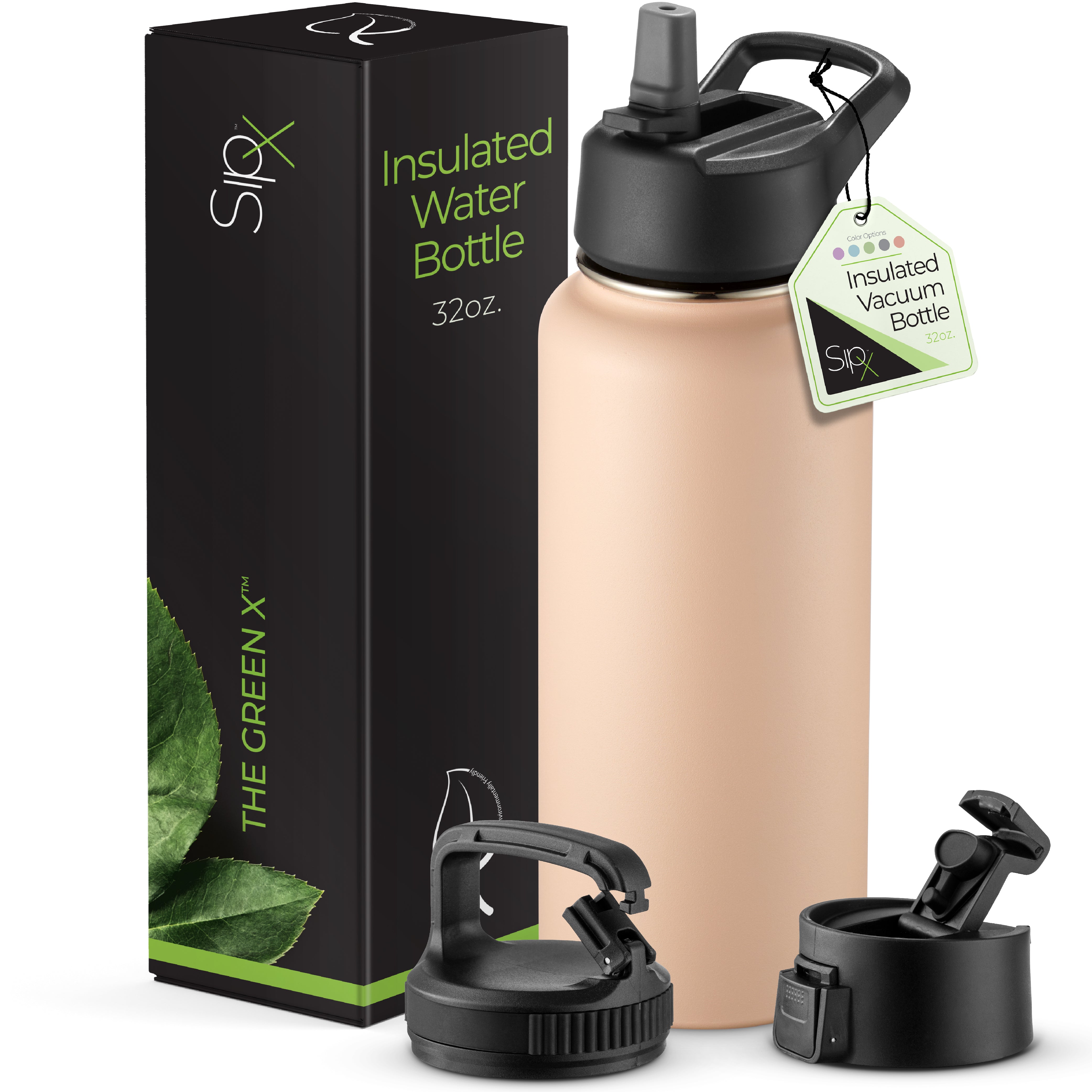 Insulated Water Bottle 32oz Peach