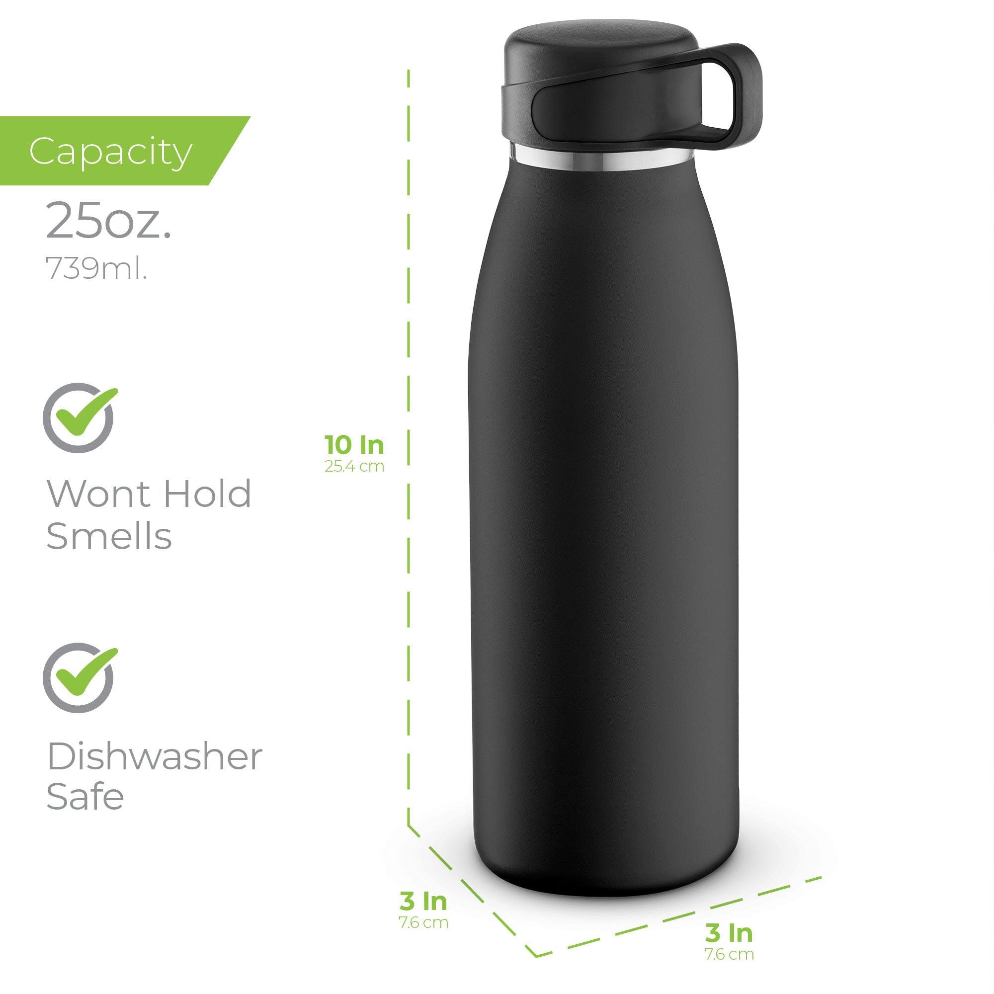 Loop Water bottle 25oz Black