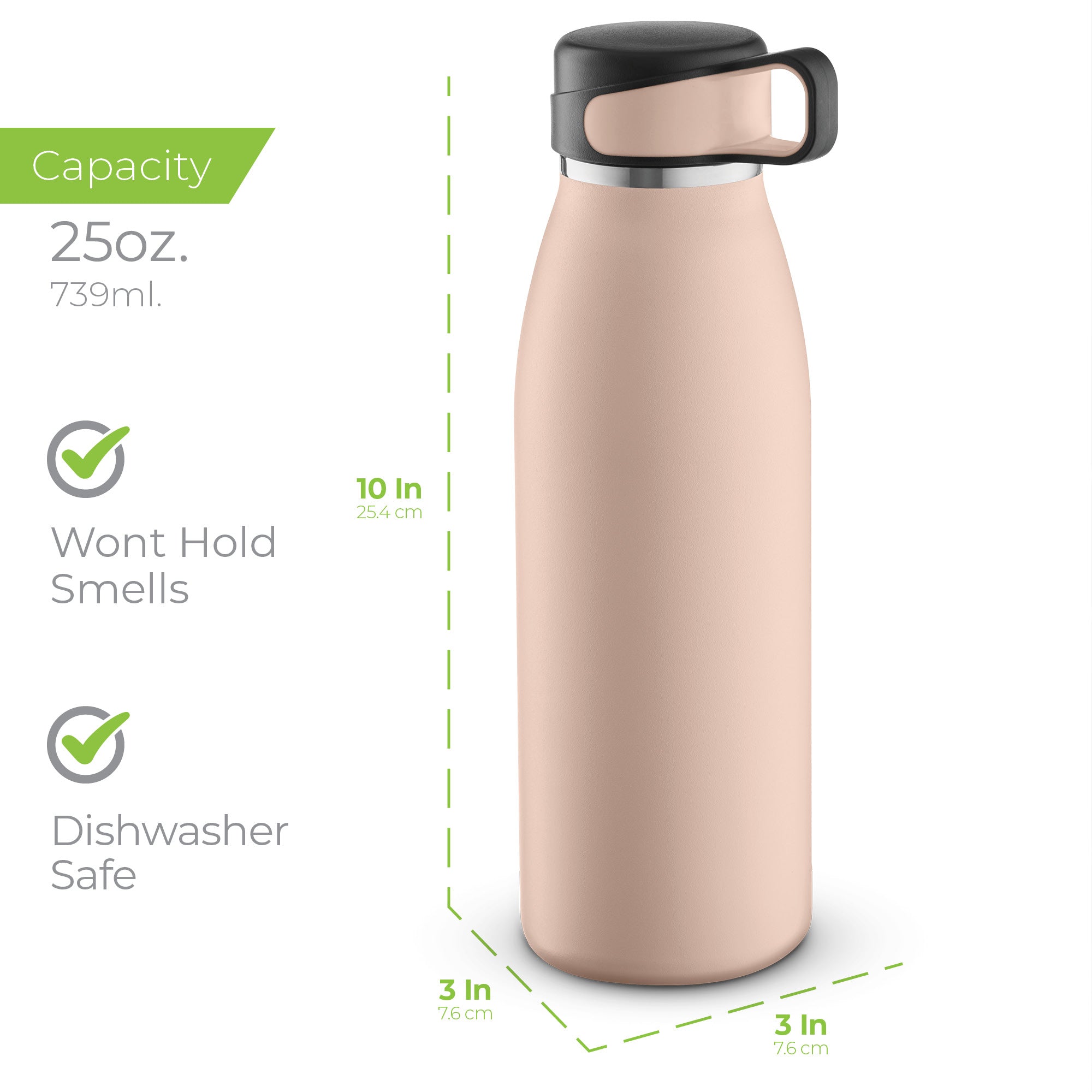 Loop Water bottle 25oz Peach