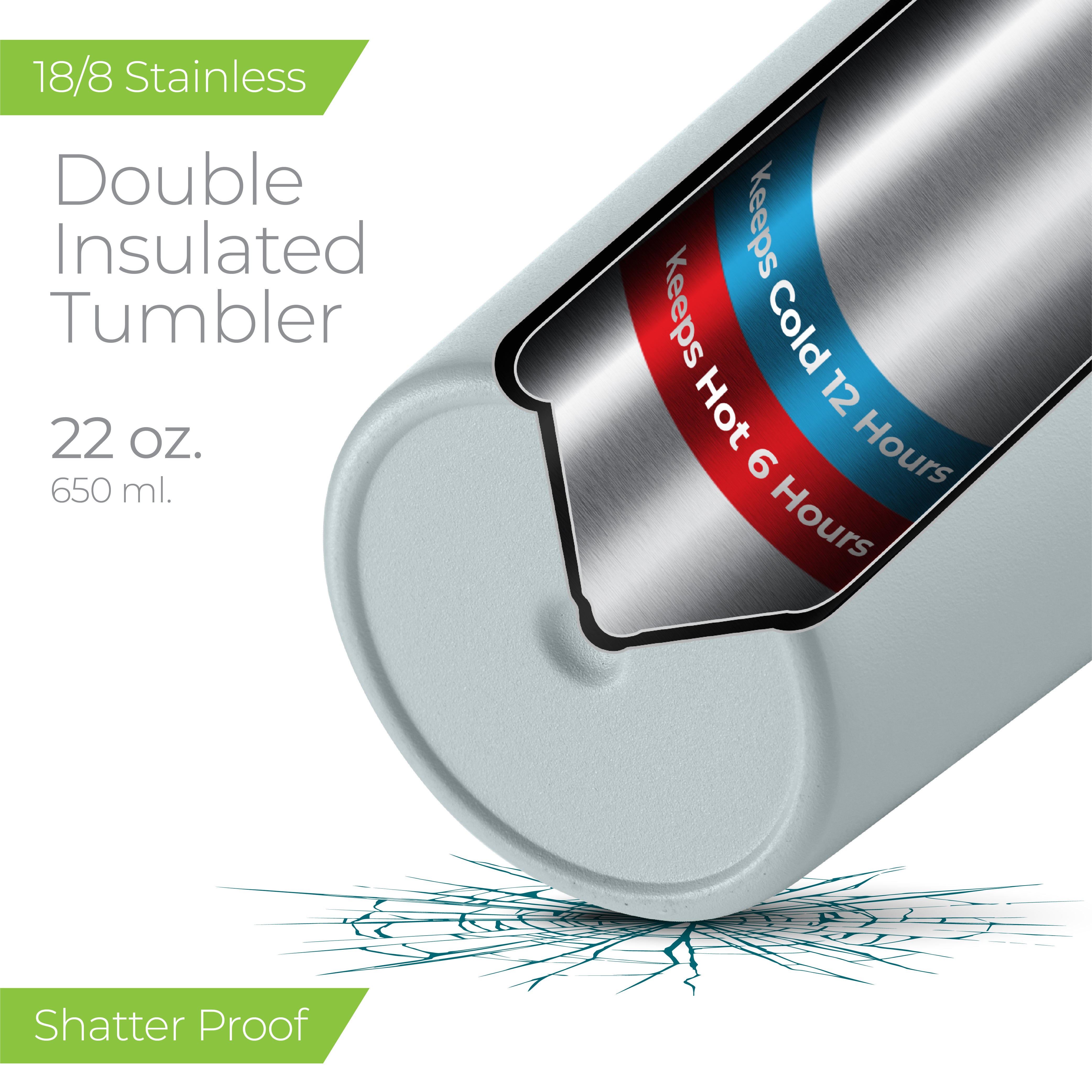 Premium Tumbler 22oz Blue