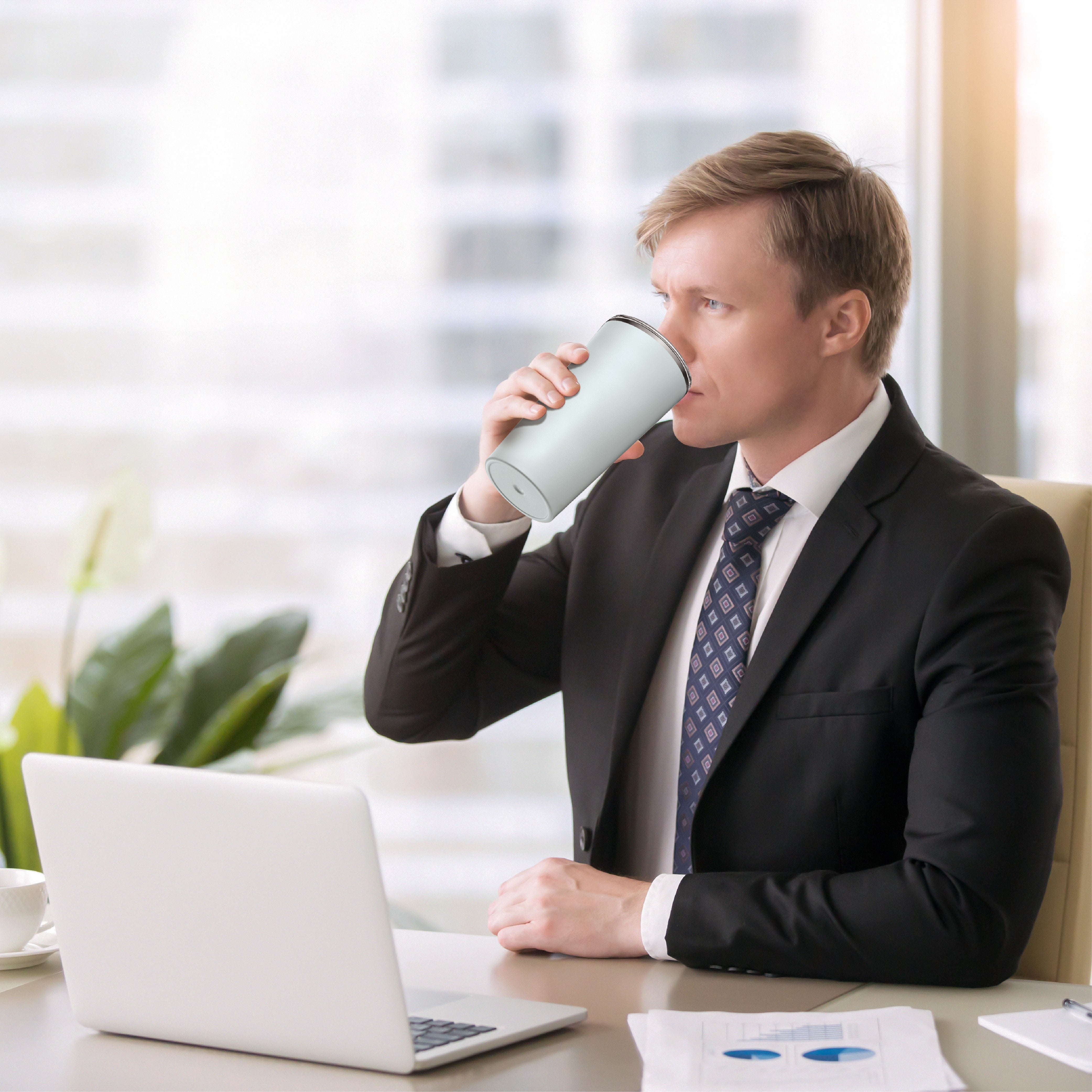 Premium Tumbler 16oz. Blue