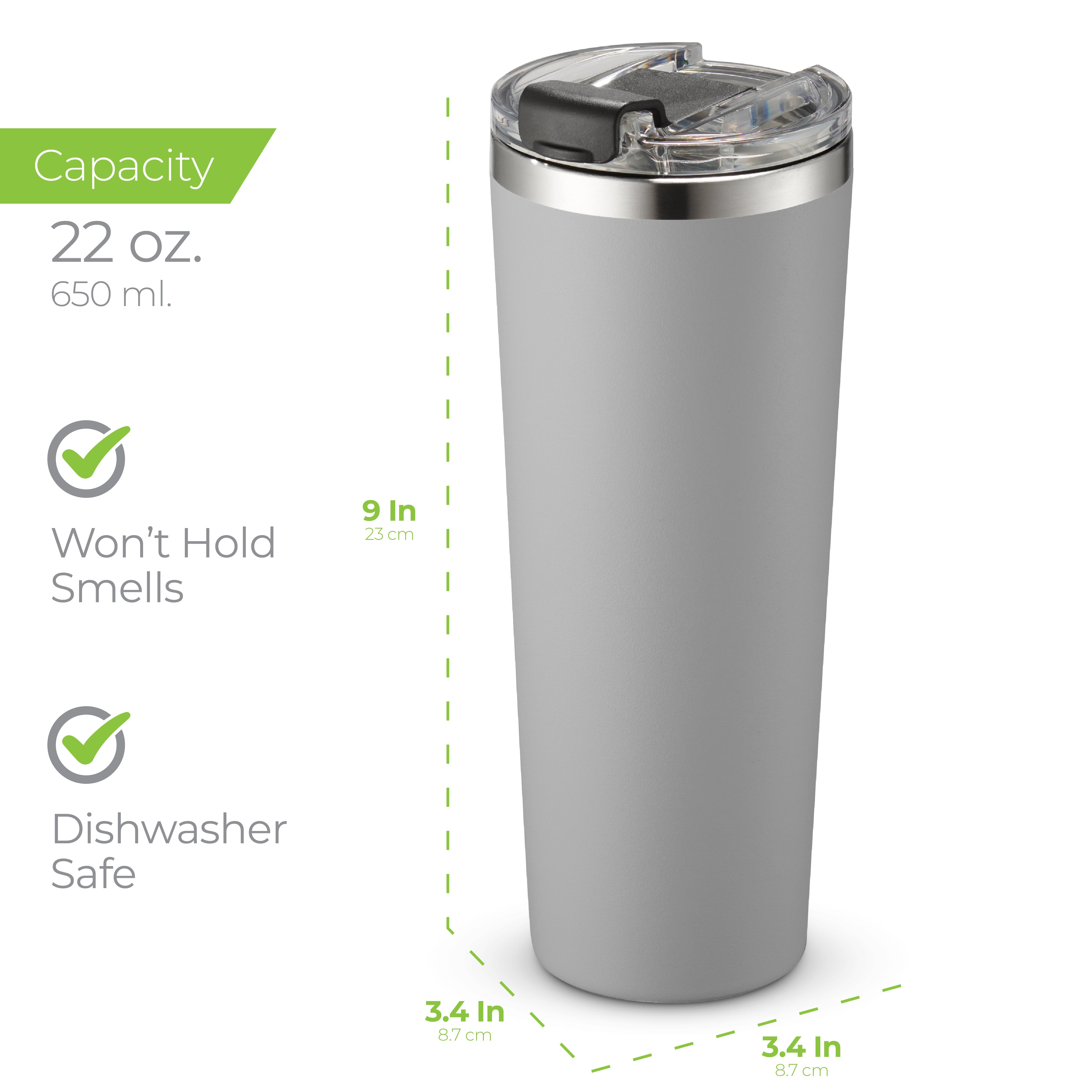 Premium Tumbler 22oz Gray