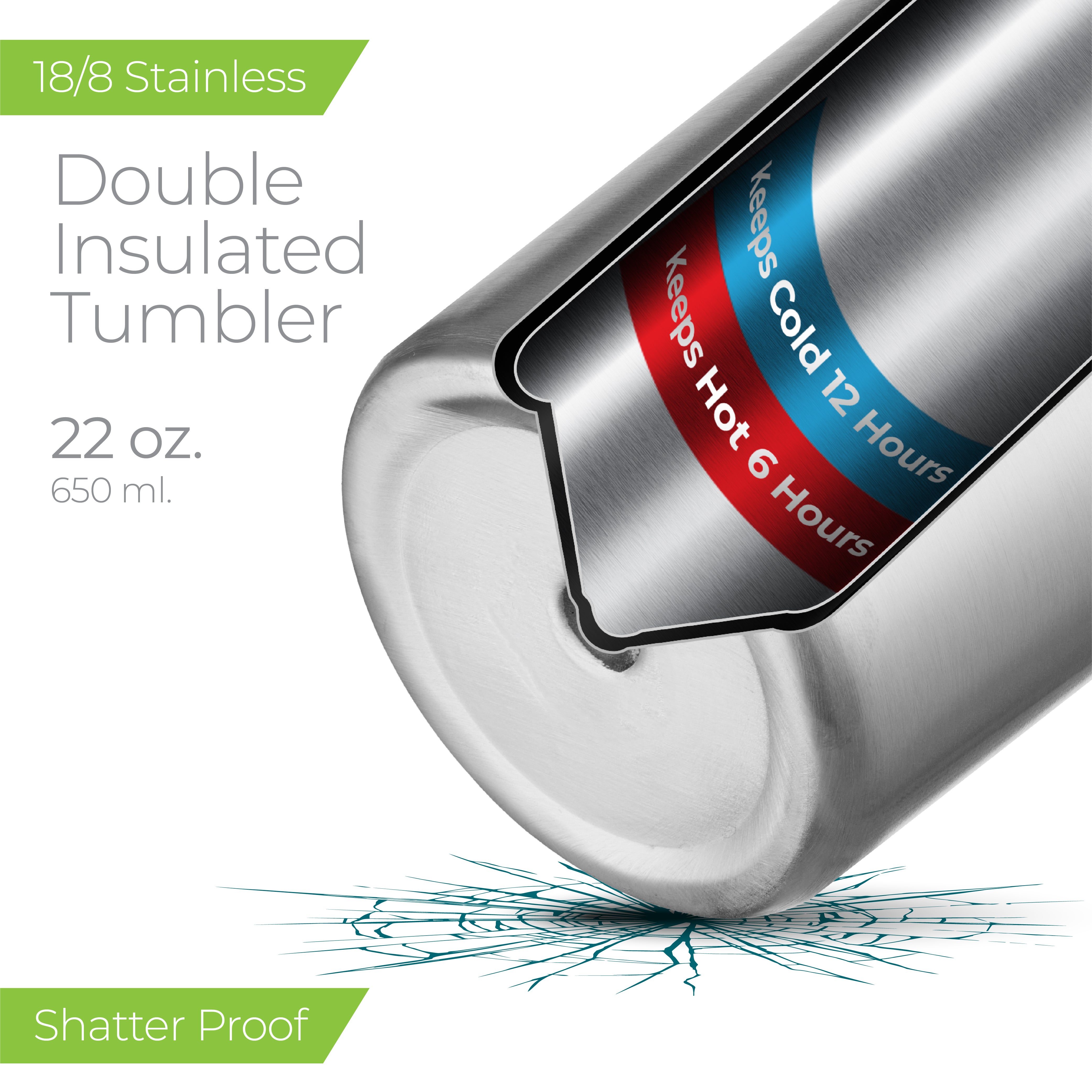 Premium Tumbler 22oz  Stainless