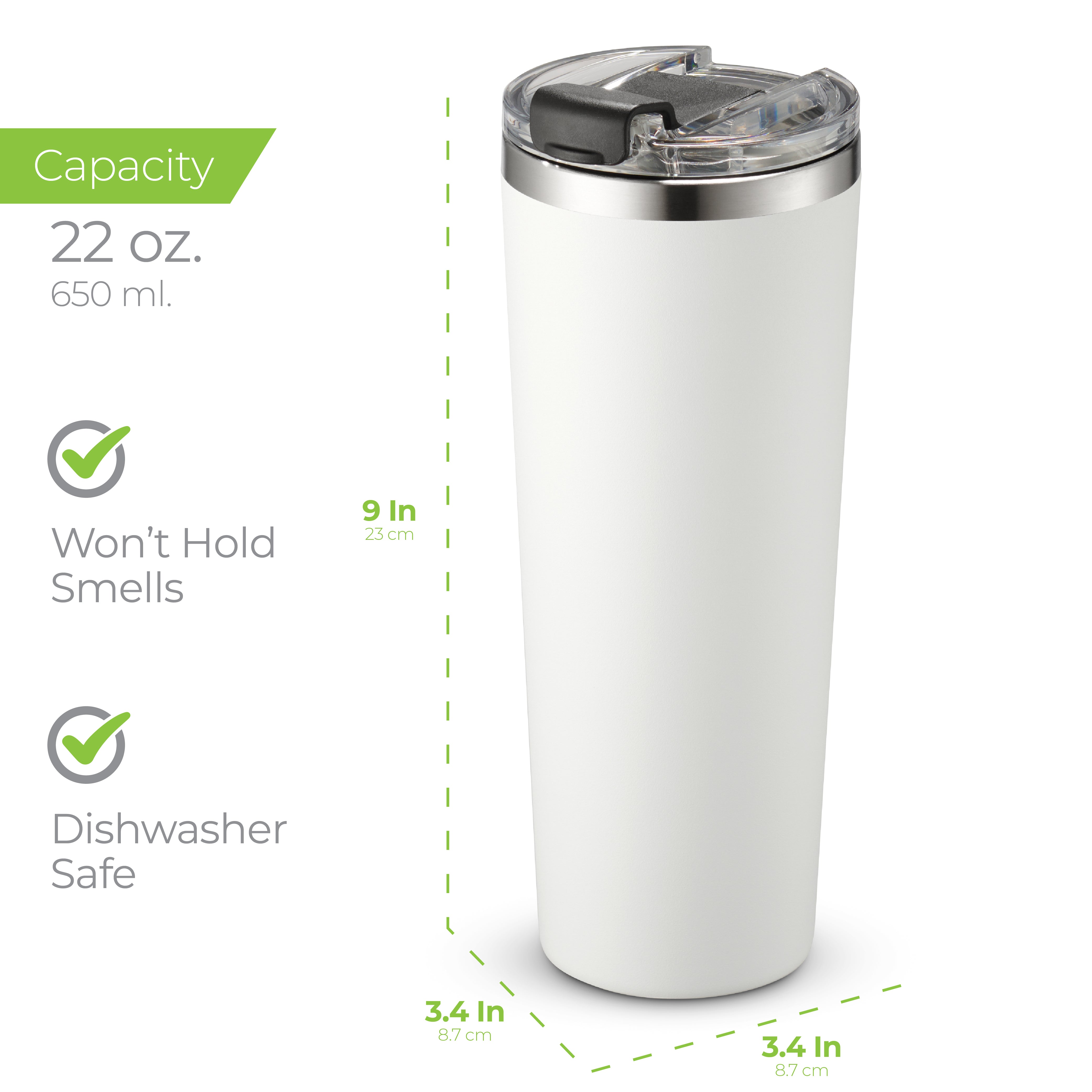 Premium Tumbler 22oz  White